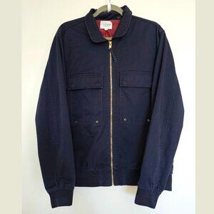 Five Four Lennox Lightweight Zip Up Jacket Large Navy w/Burgundy Lining